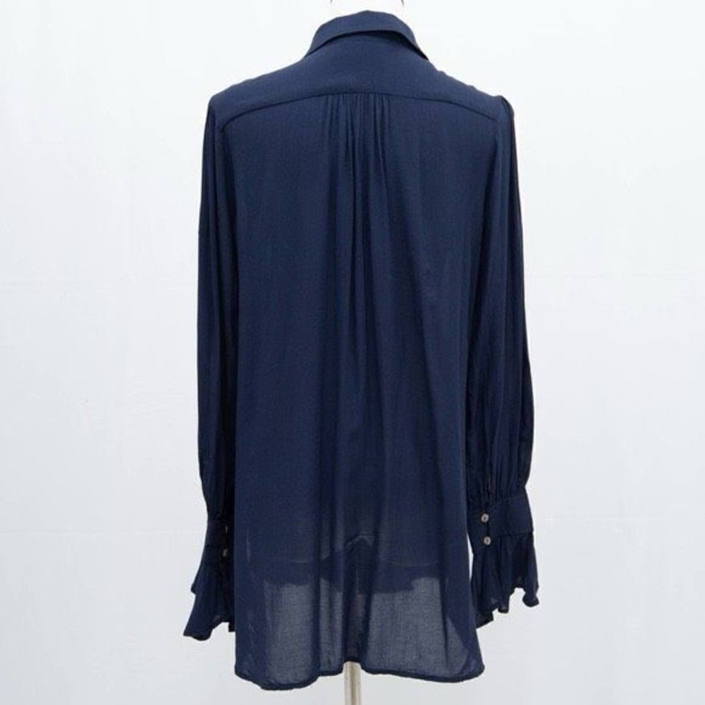 ✨Anthro Maeve Ruffled-Cuff Button Down Top✨ - Picture 6 of 11